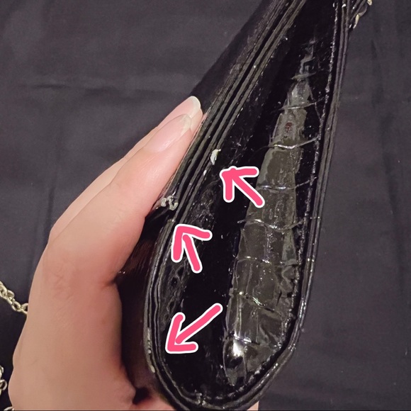 Crocodile Embossed Faux Leather Clutch Evening Crossbody Bag Purse - Picture 7 of 7